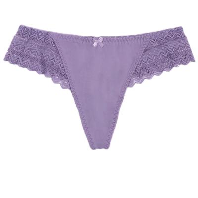 China Women's G-String Women's Mid-waist Lace Underwear Ladies Cheap Wholesale Sexy Thong Panties Transparent Panties for sale