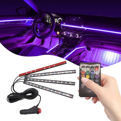 China Waterproof RGB Automotive Lighting System Led Strip Light Car Ambient Multicolor Lighting Remote Control Underglow Lights. for sale