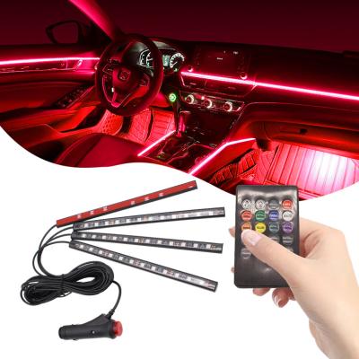 China Factory Direct Sales Automotive Universal Ambient Lighting System RGB Automotive Decorative Accessories Led Car Interior Atmosphere Light. for sale