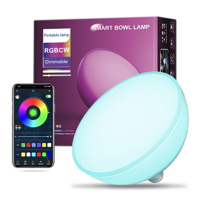 China Modern Tuya Portable Dimmable Led Smart Mood Bowl Light Table Lamp. for sale