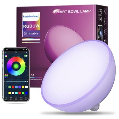 China Modern app controls rhythm dimming smart lighting home night Ambient Table Lights Color Changing Bedroom Mood Light. for sale