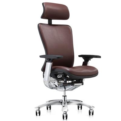 China Adjustable (Height) Leather Recliner Office Chair Swivel Office Furniture Luxury Executive Ergonomic Office Chair From China for sale