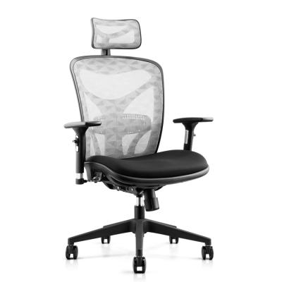 China Best Price Full Mesh Staff Chair Adjustable High Back Office Mesh Fabric Back Office Seating (Height) for sale