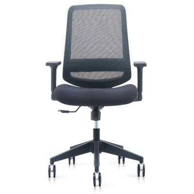 China Adjustable (Height) Fabric Office Seating Mesh Chair Mid Back Mesh Task Chair For Staff for sale