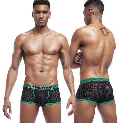 China Anti-Static Mini Series Tanga Men's Breathable Mesh Jockmail Boxer Briefs Underwear Shorts for sale