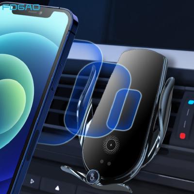 China 15W Qi Wireless Charger Car Air Vent Mount Car Wireless Smart Infrared Phone Holder for iPhone 13 12 11 XS XR for sale