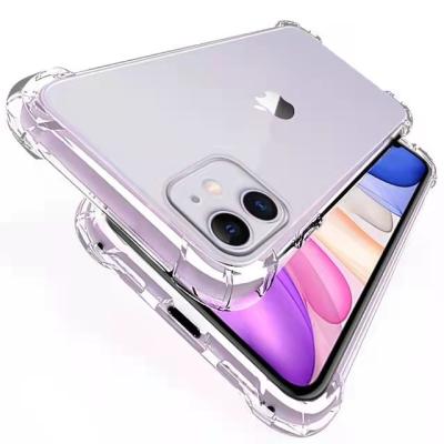 China Clear Anti-drop Shockproof Silicone Phone Case For iPhone 11 7 XR Case Soft Back Cover For iPhone 11 12 13 Pro XS X Max 8 7 6 6s Plus Case for sale