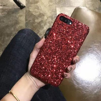 China Fashion Anti-fall Christmas Gifts Glitter Phone Case For iphone X XS max XR 7 8 6 6S Plus Shiny Bling Diamond Hard Back Cover Woman Case for sale