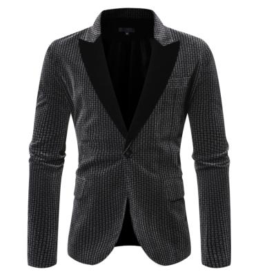 China Men's Leisure Breathable Impact Color Bench Collar One Button Suit Jacket Jacket for sale