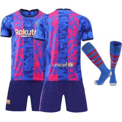 China Red And Blue Spain Sets Seller Jersey Tops Custom 2022 Club Soccer Jersey Soccer Jersey Football Pants Soccer Jersey for sale