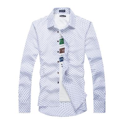 China Anti-Wrinkle Mens Cotton Printing And Dyeing No Ironing And Wrinkle Free Business Floral Long Sleeve Shirt for sale