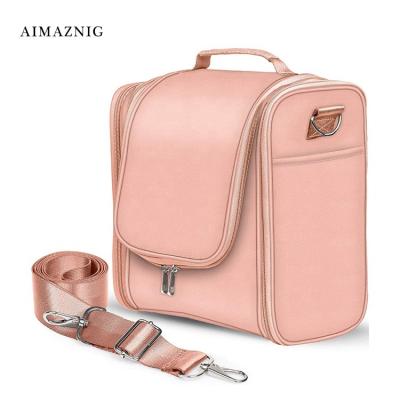 China Waterproof Shockproof Wear and Spill Proof Cosmetic Bags Storage Travel Glamorous Cosmetic Organizer Makeup Bag Pink Filter Frames Pouch for sale