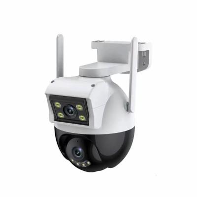 China Human Motion Tracking Factory HD 3MP Wifi Camera Outdoor Waterproof Double Lens Night Vision IP65 Wifi Dual Lens Wifi Smart Camera Human Motion Tracking for sale