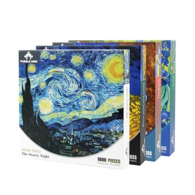 China Cartoon Toy High Quality Oil Painting Custom Mini Piece Jigsaw Puzzle 1000 For Adult for sale