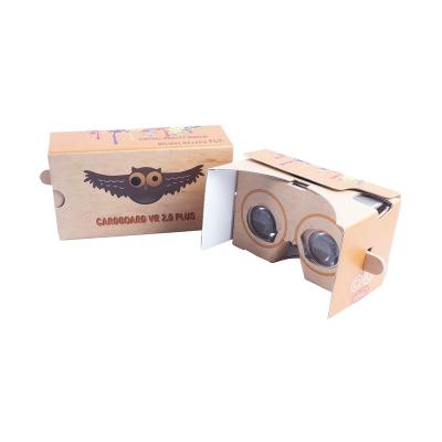 China Google Cardboard vr glasses 2.0+ plus vr headset with custom printing < 50