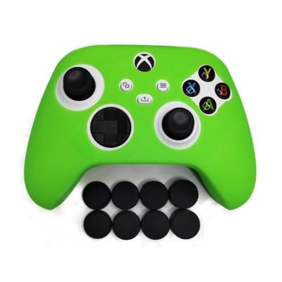 China Cheap Price Eco-friendly Silicone Skin Cover Device Set For Xbox Series X/S Gamepad Controller (With 8pcs Grip Caps) for sale