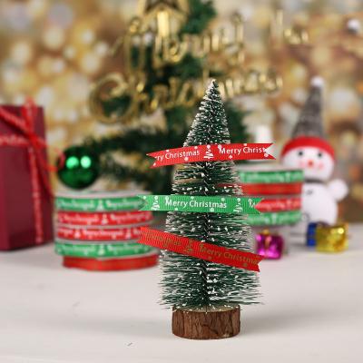 China OEM 22m Christmas Decorations Gift Box Wrapping Gift Ribbon DIY Ribbon 1CM Fashion Decorative Christmas Rib Ribbon for sale