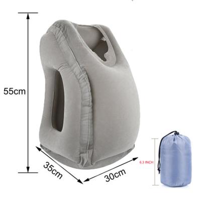 China Wholesale Anti-Static Inflatable Neck Flat Frontal Soft Pillow Inflatable Soft Pillow Travel Cushion Air Sleeping Pillow Car Bolster Durable Air Office Travel Pillow for sale