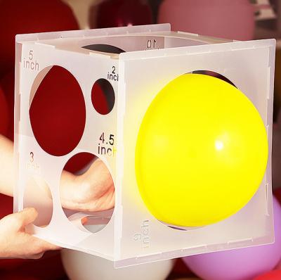 China Single 11 Holes Balloon Measuring Box Christmas Wedding Birthday Party Decoration Balloon Size Measuring Box for sale