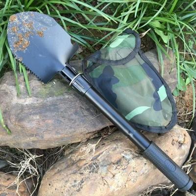 China Wholesale Multifunctional Survival Foldable Portable Shovel Outdoor Camping Shovel With Storage Bag Compass for sale