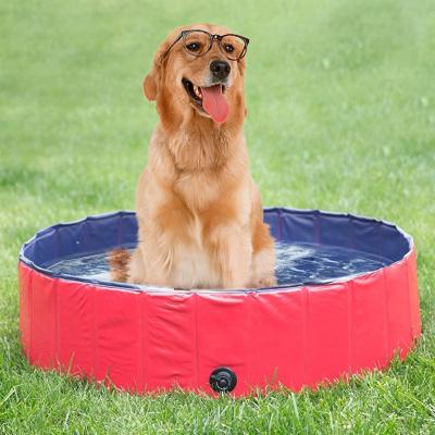 China Outdoor Portable Folding Swimming Pool Toy Dog Pet Bathing Tub Hot Selling Water Pet Travel PVC Swimming Pool for sale