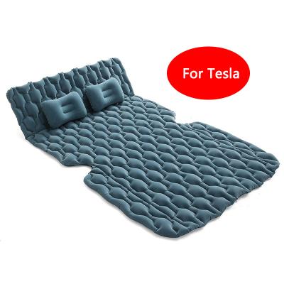 China Car Inflatable Mattress PVC Car Folding Bed Car Bed Home Travel Rest Row Foldable Inflatable Sleep Mat Inflatable Air Bed for Tesla for sale