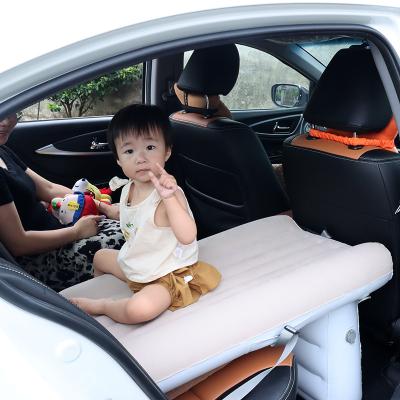 China Hot Selling Foldable Portable Car Inflatable Bed Kids Sleeping Play Mat PVC Collapsing Car Airplane Car Railway Inflatable Mattress for sale