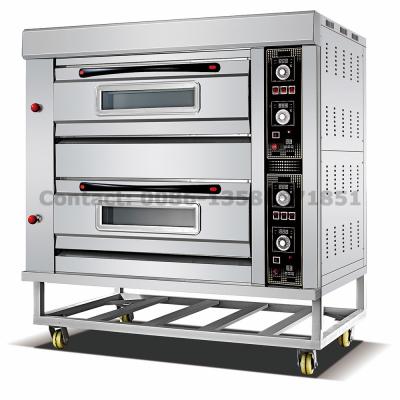 China Commercial Bakery Gas Used Backing Oven Cake Biscuit Bread Deck Oven for sale