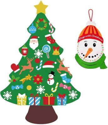 China - DIY Felt Christmas Tree Christmas Gifts for Kids Handmade New Year Christmas Door Hanging Decorations for sale