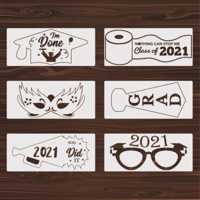 China Wall Decoration 2021 New Style Graduation Stencil Journal Scrapbook Template for sale