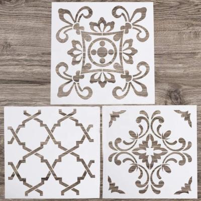 China Wall Decor 3 Pack Mandala Stencils Mandala Template For Painting On Wall Tile Floor Fabric Wood Furniture for sale