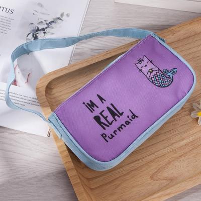 China 2021 High Quality Hot Selling Polyester Fiber Shoulder Bag Purple Cute Pattern for sale