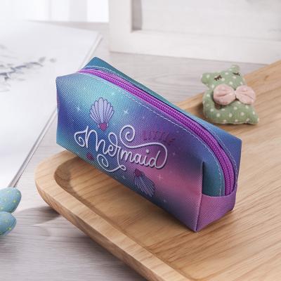 China Cute Polyester Fiber Mermaid Pencil Case Water Proof Polyester Pen Bag Pouch for sale