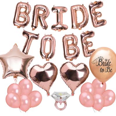 China Party Decoration BRIDE To Be Balloons Bachelor Party Bridal Shower Supplies Decorations Rose Gold Glitter Bachelor Party Kit for sale