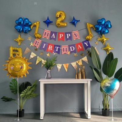 China Party Decoration Price High Quality Cheap Paper Card, Latex Baby Birthday Party Decoration Use Party Decoration for sale