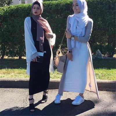 China Polyester Muslim Women Long Skirt Knitted Chunky Dress Autumn High Waist Skirt Dubai Abaya Turkey Winter Maxi Skirts Bodycon Pencil Bottoms for sale