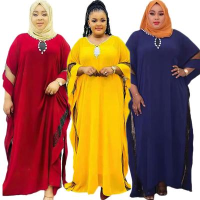 China Oversized Loose Dashiki Dress Party Long Dress Dashiki Women Dashiki Chiffon Maxi Dress+Inner Maxi Dress Dubai African Muslim Kaftan Dress Abaya Jilbab for sale