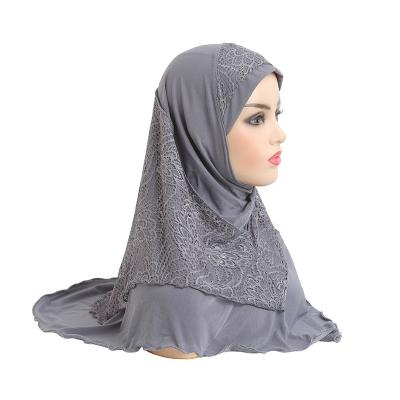 China Fashion Amira Instant Hijab Underscarf With Lace Up Muslim Women's Hijab One Piece Neck Long Covering Female Head Wrap Headscarf for sale