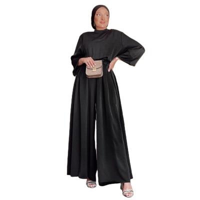 China Modest Dress Abaya Dubai Muslim Pants Suit For Women Fashion Jumpsuit Dress Casual Clothing African Muslim Fashion Ropa Mujer Islam Turkey for sale