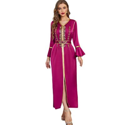 China Pakistani Muslim Long Dress Musulmane Femme Eid Dress Vestidos African Dresses For Women Evening Abaya Dubai Turkey Loose Arabic Islam for sale