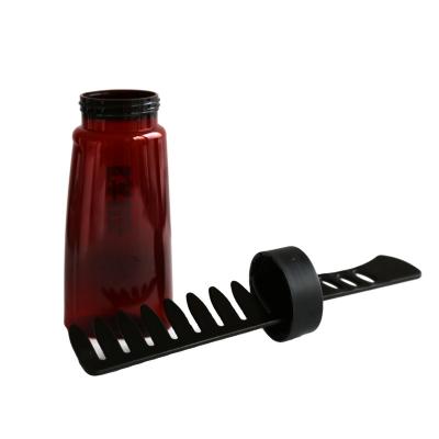 China 260ml PET Recyclable Plastic Hair Oil Comb Plastic Applicator Plastic Hair Oil Bottle With Comb For Salon Hair Coloring Styling for sale