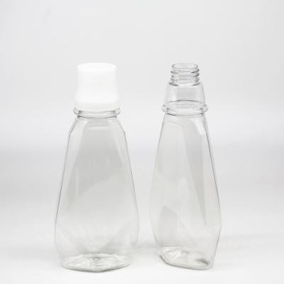 China Wholesale Eco-friendly Transparent Empty 300ml PET Plastic Mouthwash Bottle With Screw Plastic Cover for sale