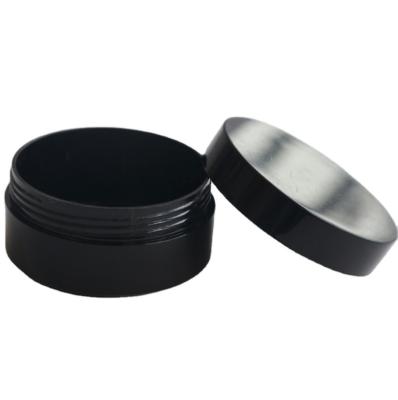 China Hot Selling Household Skin Care Products Packaging Matte Cosmetic Container 100ml Plastic Black Empty Facial Cream Jar for sale