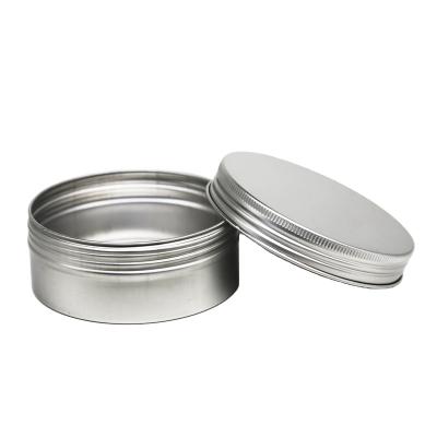 China Products 120g Household Aluminum Tin Jars With Screw Lids Around Aluminum Tin Cans Empty Cosmetic Containers For Lotion Cream for sale