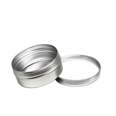 China Household Products 150g Tin Can Silver Reusable Packaging Aluminum Container With Lid Cream Jars For Hair Wax Cosmetic Jar for sale