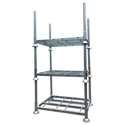 China Corrosion Protection Heavy Duty Industrial Warehouse Metal Steel Storage Mail Pallet Vertical Stackable Racks for sale