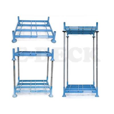 China Removable Corrosion Protection Powder Coating Hot Dip Galvanized Four Post Stillage Pallet Stacking Racks for sale