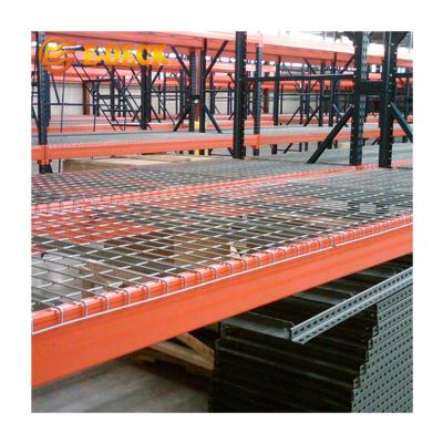 China Durable Corrosion Protection E-DECK Zinc Galvanized Steel Metal Warehouse Waterfall Wire Mesh Decking For Pallet Rack for sale