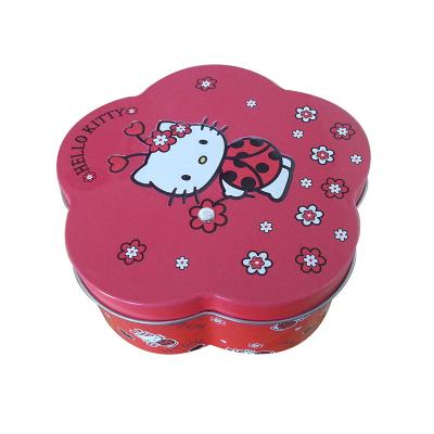 China Flower Shaped CANDY Kitty Candy Tin Box for sale