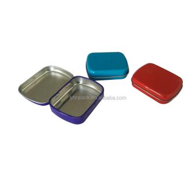 China Recyclable Mint Candy Tin Box Packaging Box For Pill Food Grade Mint Material for sale